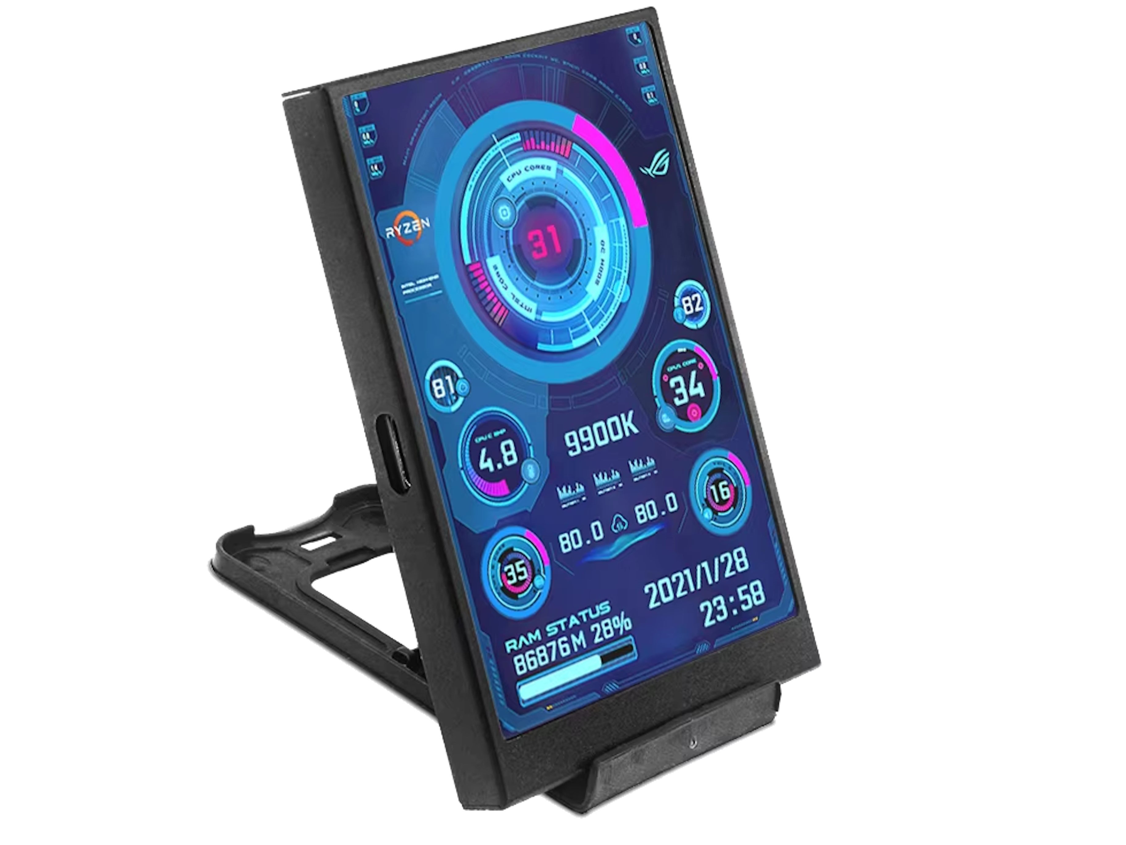 Dodatkowy wyświetlacz USB-C dla graczy wyświetla informacje o systemie na 3,5-calowym ekranie IPS za mniej niż 15 USD