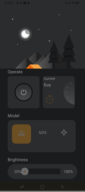 Ustawienia oświetlenia kempingowego. (Źródło zdjęcia: Sergey Tarasov - Notebookcheck)