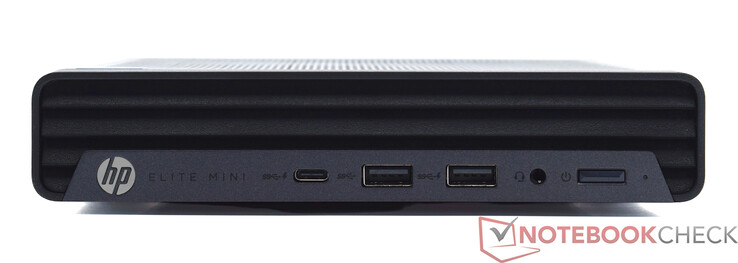 Przód: USB Type-C 20 Gbit/s, 2x USB Type-A 10 Gbit/s, audio 3,5 mm