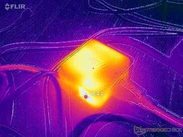 Zasilacz AC osiąga ponad 46 C pod obciążeniem