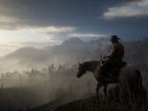 Obraz przedstawiający Arthura Morgana na koniu w Red Dead Redemption 2.