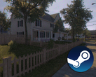 Zrzut ekranu z gry z nałożonym logo Steam.