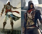 Edward Kenway z Assassin's Creed Black Flag i Arno Dorian z Assassin's Creed Unity pokazani obok siebie.