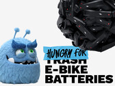 Watts to wyglądająca na głodną maskotka inicjatywy Hungry For Batteries. (Źródło zdjęcia: Hungry For Batteries - edytowane)