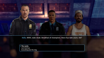 Wybory oparte na dialogach ujawniają dynamikę postaci w The Precinct (źródło obrazu: Fallen Tree Games)