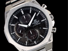 Nowe zegarki z serii Casio Edifice EFS-S650 będą wyposażone w ceramiczne ramki, co jest nowością w linii produktów Edifice. Na zdjęciu - Casio Edifice EFS-S570D-1A. (Źródło zdjęcia: Casio)