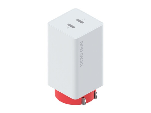 Dwuportowa ładowarka OnePlus 120W SuperVOOC GaN posiada dwa porty USB-C.