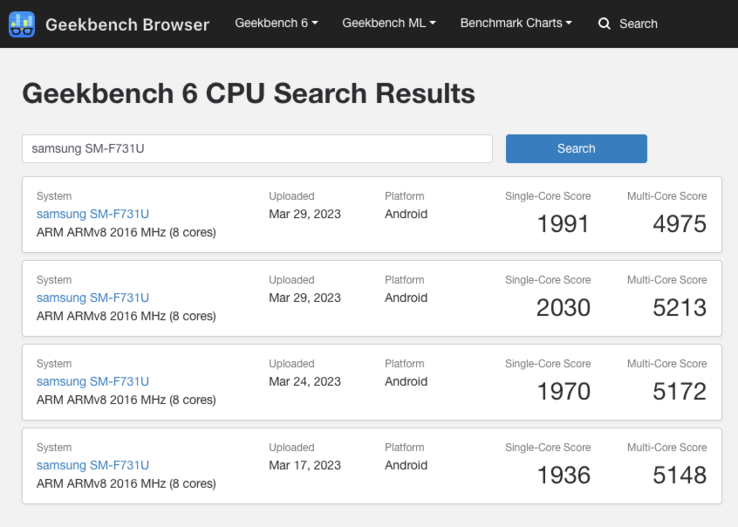 (Źródło obrazu: Geekbench)