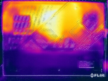 Temperatura powierzchni w teście obciążeniowym (na dole)