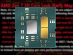 Obecna seria procesorów AMD Ryzen 9000 wyposażona jest w dwa układy CCD z 8 rdzeniami każdy. (Źródło zdjęcia: AMD, Moore&#039;s Law Is Dead)