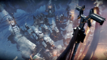Zdjęcie przedstawiające budynki w grze Frostpunk.