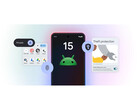 Obraz promocyjny dla Google Android 15, który wyświetla niektóre z jego kluczowych funkcji na gradientowym tle. (Źródło obrazu: Google)