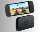 Nintendo Switch 2 pokazane powyżej stacji dokującej (źródło obrazu: Nintendo of America z poprawkami)