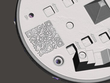 Niektóre szczegóły utracone w skanowaniu 3D, jak widać z kodem kreskowym