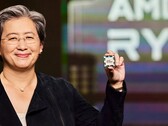 Dyrektor generalna AMD, Lisa Su, prezentuje procesor Ryzen. Jej wynagrodzenie w 2025 roku zostało podniesione do 33 milionów dolarów. (Źródło zdjęcia: AMD)