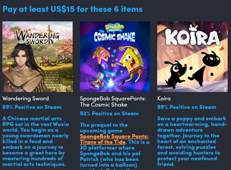 Drugi poziom dodaje te 3 gry do miksu (źródło obrazu: Humble Bundle)
