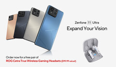 Zenfone 11 Ultra jest sprzedawany za 100 USD / 100 EUR mniej niż ROG Phone 8. (Źródło zdjęcia: ASUS)