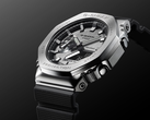 Zbliżenie na tarczę współpracy Casio G-Shock x Mandalorian.