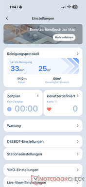 Menu ustawień