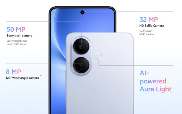 Vivo V60 Lite obsługuje nagrywanie wideo w rozdzielczości 4K.