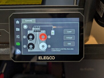 Interfejs użytkownika Canvas na ekranie dotykowym Centauri Carbon 2.