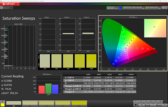 Przemiatanie nasycenia CalMAN (P3)