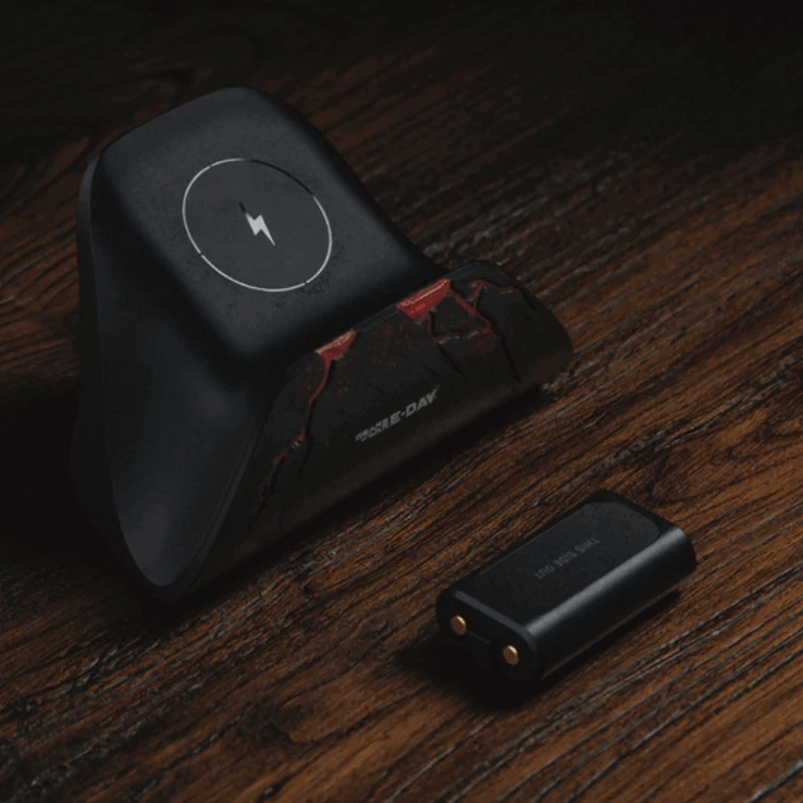 Stacja ładująca 8BitDo Ultimate do kontrolerów Xbox – Gears of War: E-Day jest wyposażona w bezprzewodowy zestaw akumulatorów.
