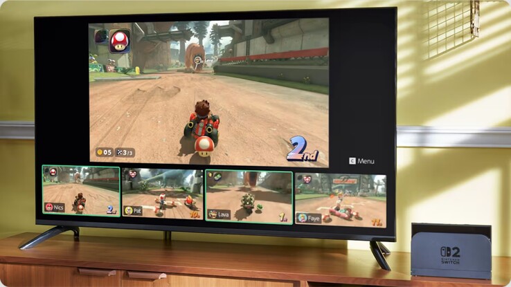 Wykorzystanie pamięci Nintendo Switch 2 GameChat (źródło obrazu: Nintendo of America)