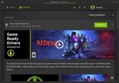 Nvidia GeForce Game Ready Driver 531.79 zgłoszenie w GeForce Experience (Źródło: własne)