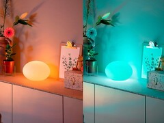 Oczekuje się, że Philips Hue wyda w niedalekiej przyszłości ulepszoną wersję lampy stołowej Flourish (na zdjęciu). (Źródło zdjęcia: Philips Hue)
