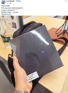 Post na Facebooku przedstawiający opakowanie nadchodzącego modelu Vivo X500