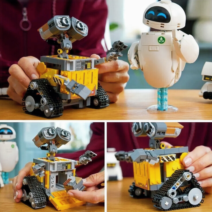 Obraz przedstawiający WALL-E i EVE w LEGO. (Źródło zdjęcia: Magazineluiza)