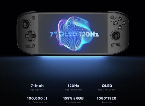 Ayn Odin 3 Portal ma 7-calowy wyświetlacz OLED.