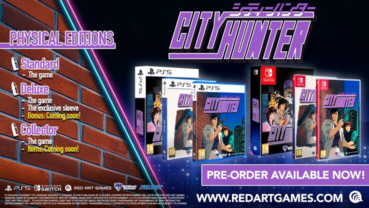 Obraz przedstawiający różne wersje City Hunter. (Źródło obrazu: Red Art Games)