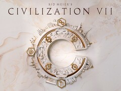Oficjalna grafika promocyjna gry „Sid Meier's Civilization VII”, przedstawiająca główny emblemat tej strategicznej gry.