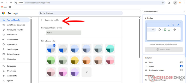Dostosowywanie profili w Google Chrome (Źródło obrazu: Antony Muchiri)
