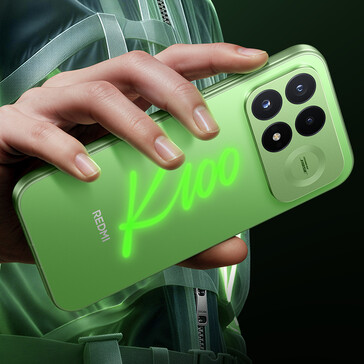 Zielona wersja kolorystyczna modelu Redmi K100 Pro.