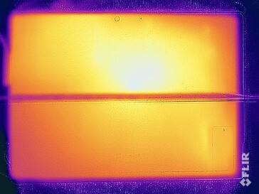 Temperatura powierzchni w teście obciążeniowym (na dole)