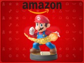 Pokazano baner z Mario amiibo i logo Amazon