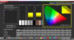 CalMAN ColorChecker skalibrowany (docelowa przestrzeń kolorów: P3)