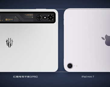 RedMagic Gaming Tablet 3 Pro vs iPad Mini 7 (Źródło obrazu: RedMagic)