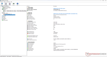 Nvidia GeForce RTX 4050 Podsumowanie HWInfo