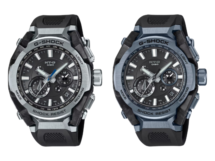 Zegarki Casio MTG-B4000-1A (po lewej) i MTG-B4000-1A2 (po prawej). (Źródło zdjęcia: Casio)
