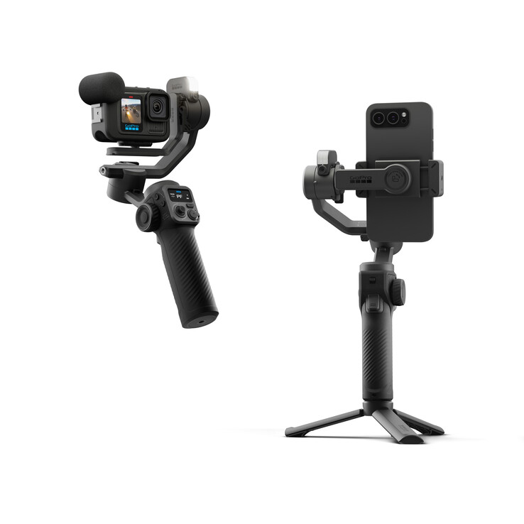 Gimbal GoPro Fluid Pro AI jest kompatybilny zarówno z kamerami sportowymi, jak i smartfonami (źródło zdjęcia: GoPro)