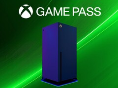 Następny Makieta konsoli Xbox z banerem Game Pass