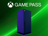 Następny Makieta konsoli Xbox z banerem Game Pass