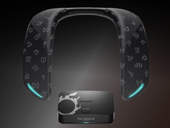 Głośnik na szyję Panasonic SC-GNW10S-FF SoundSlayer x Final Fantasy XIV zapewnia graczom bezprzewodowy dźwięk przestrzenny o niskim opóźnieniu. (Źródło obrazu: Panasonic)