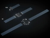 Porównanie rozmiarów satelitów SpaceX trzeciej i drugiej generacji