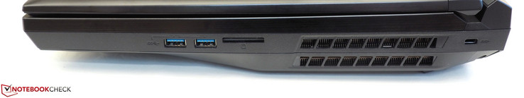 prawy bok: 2 USB typu A, czytnik kart pamięci, gniazdo blokady Kensingtona