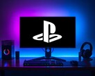 Logo PlayStation wyświetlane na monitorze komputera do gier